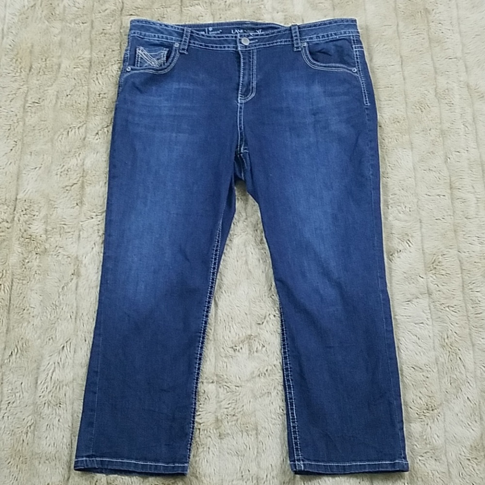 Lane Bryant genius fit crop Jean euc